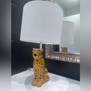 leopard lamp in perfect condition (leopard is about 12 inches)